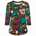 Ninth Inning Studio Graffiti Women's Half-Sleeve Tee
