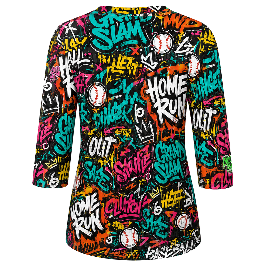 Ninth Inning Studio Graffiti Women's Half-Sleeve Tee