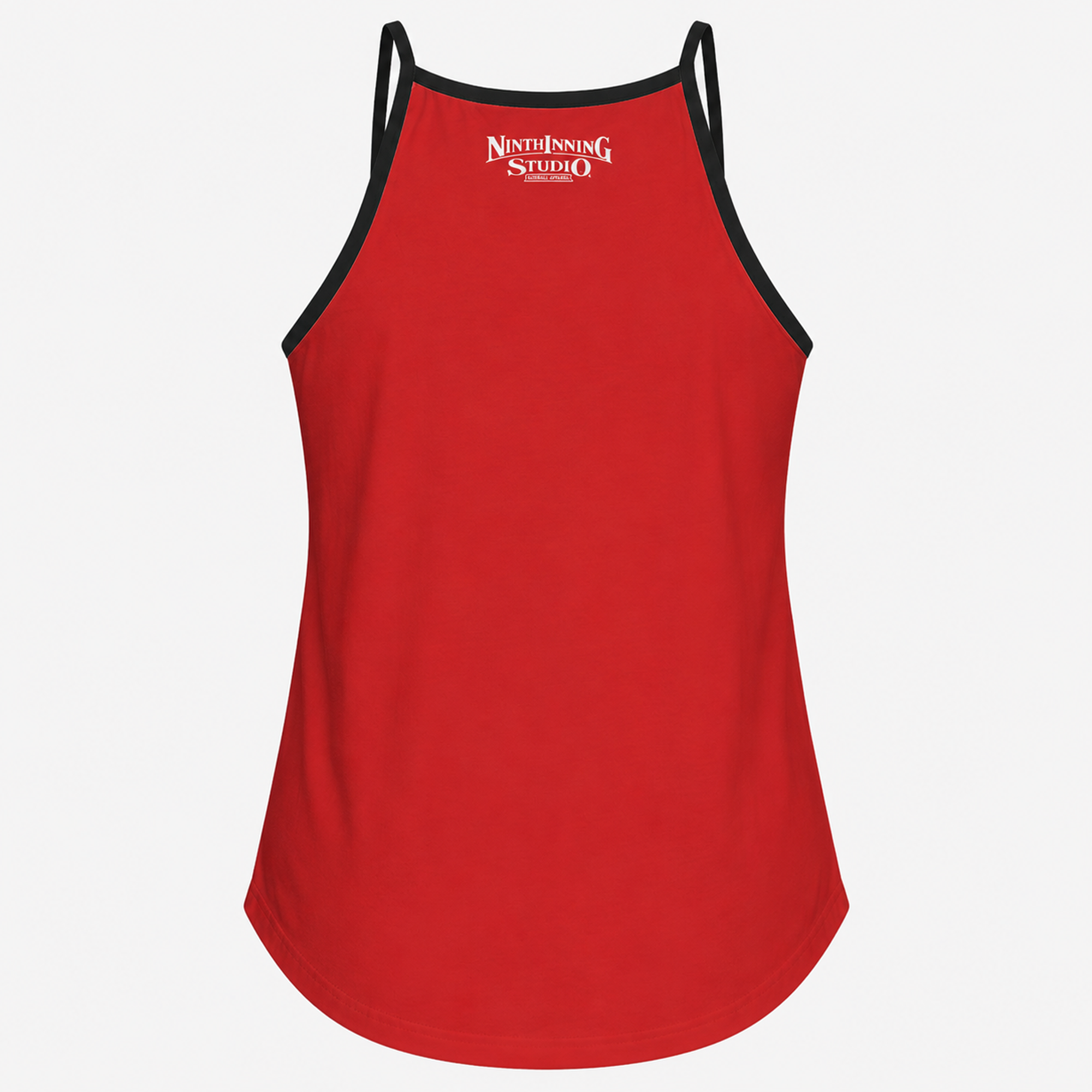 Ninth Inning Studio Built for the Ninth Distressed Heart Attitude Tank-Red/Black