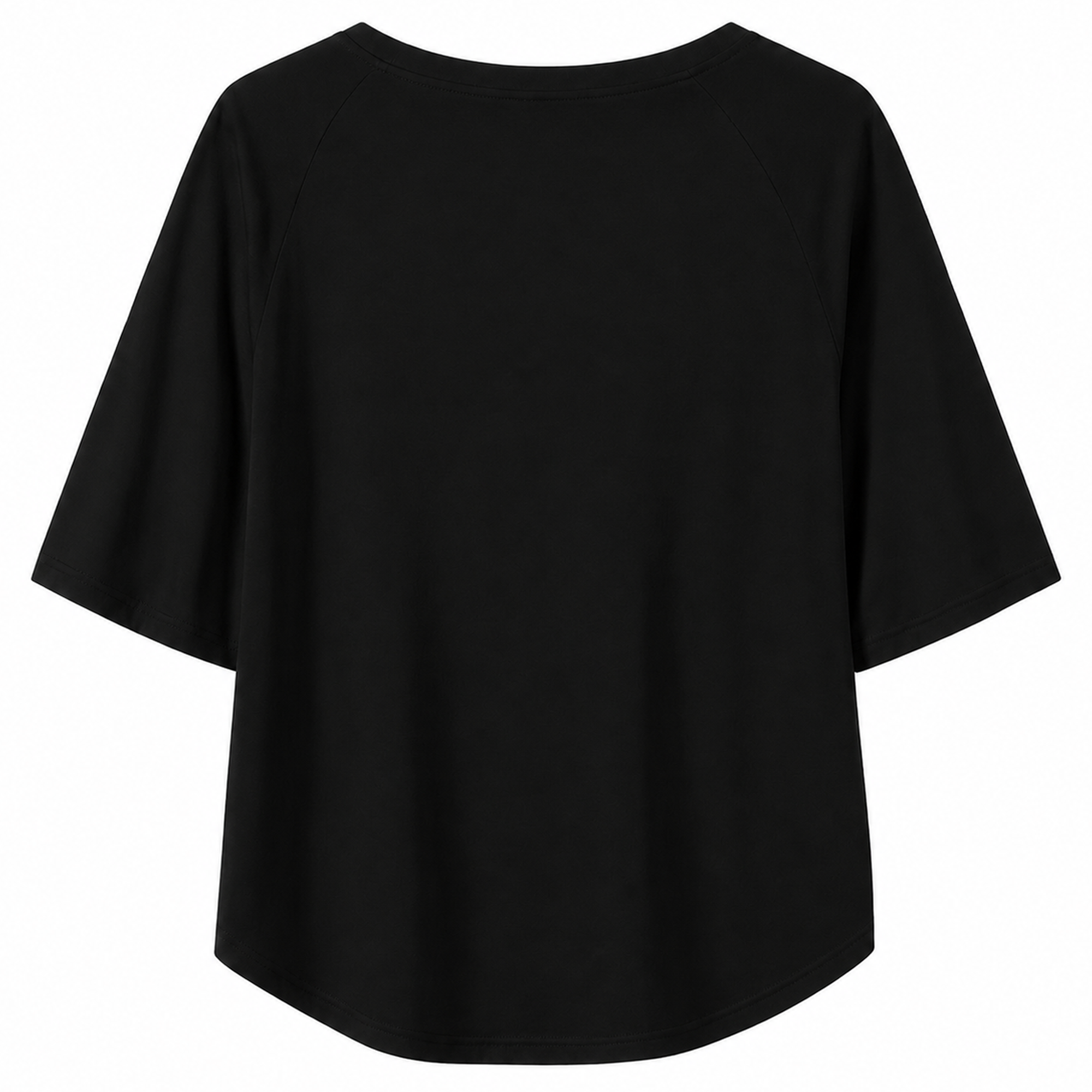 Ninth Inning Studio Baseball Mom Off the Shoulder Tee Black Pinstripes