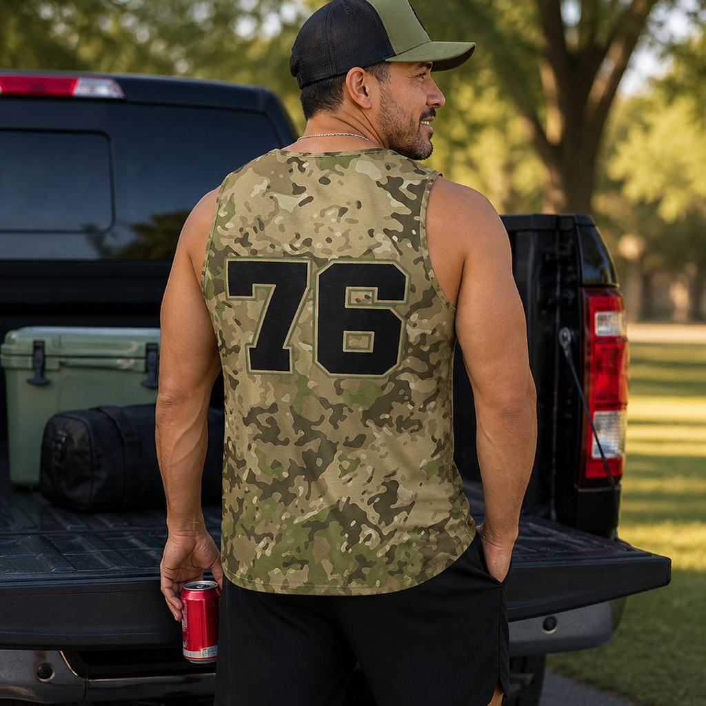 Ninth Inning Studio Men's 250th Anniversary Tank Sand/OCP Camo