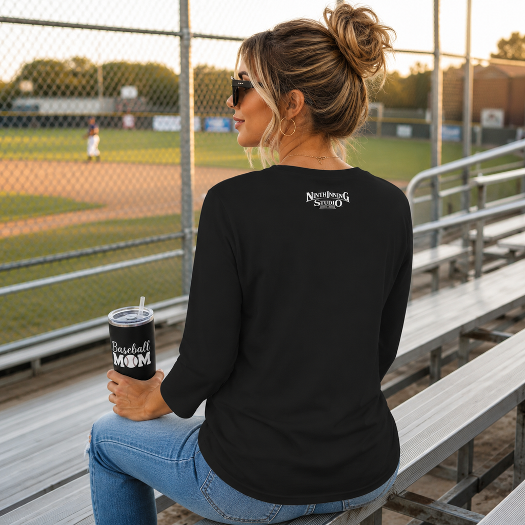 Ninth Inning Studio Play Ball Women's 1/2 Sleeve Tee