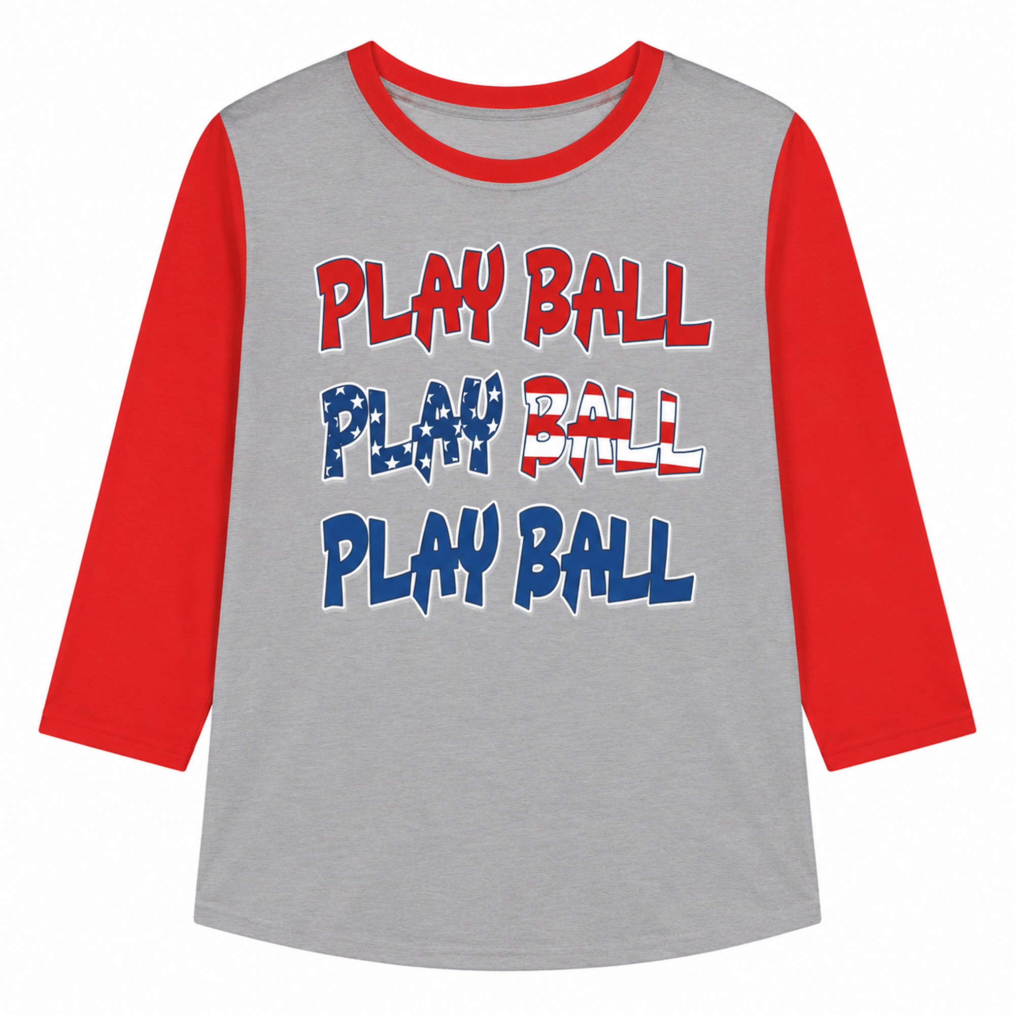 Ninth Inning Studio Play Ball Women's 3/4 Sleeve Tee
