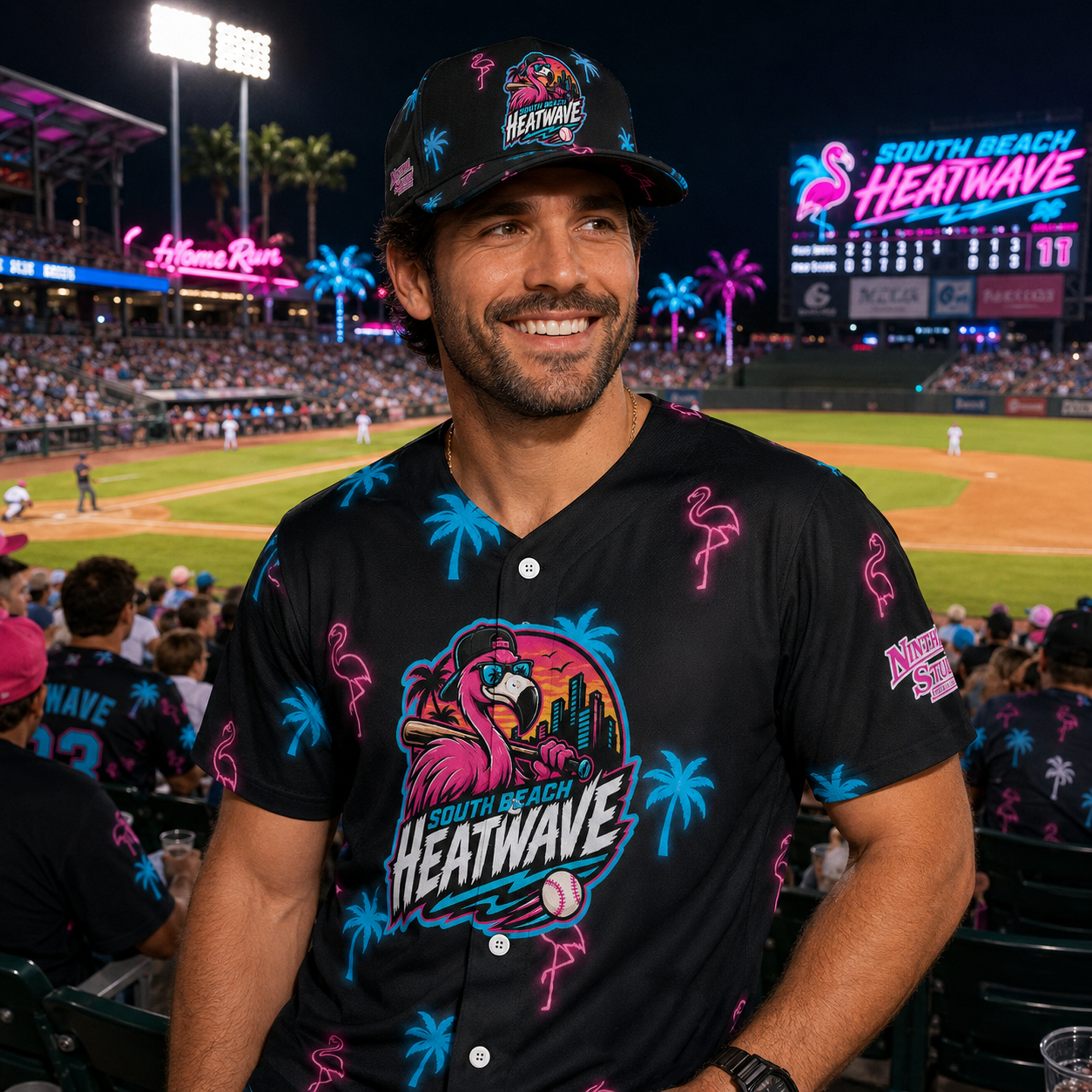 Ninth Inning Studio South Beach Heatwave Miami Nights Alternate Jersey