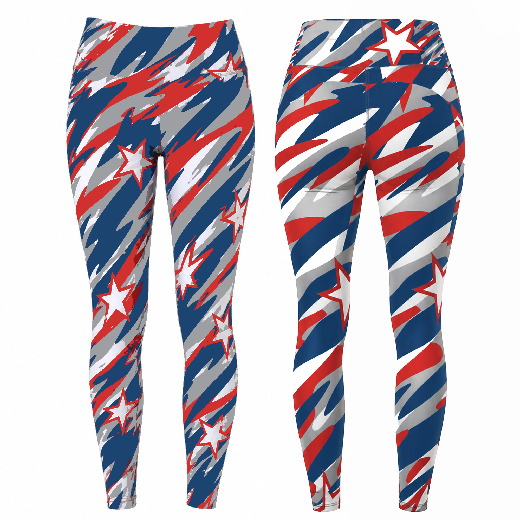 Ninth Inning Studio High Waist Women's Star Camo Leggings