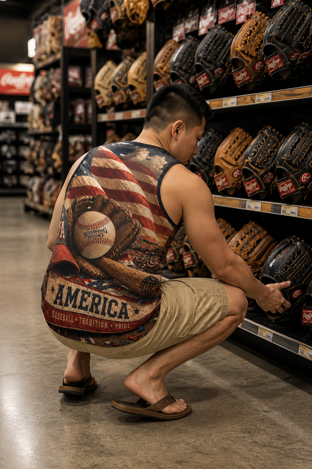 Ninth Inning Studio Men's Baseball Pride Tank